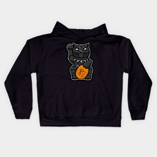 Black Panther Lucky cat Kids Hoodie